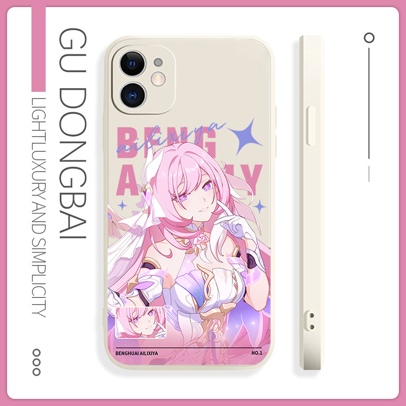 เคส iPhone 17 Honkai Elysia iPhone 16 15 14 13 12 11 Plus Pro Max X XR XS SE 7 6 TPU Clear Soft Case