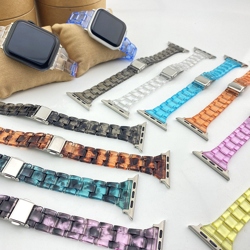 สายรัดสามเม็ดพลาสติกอะคริลิก Ultra เหมาะสำหรับ Huawei Samsung Watch 3 Pro/GT2 Apple iWatch 7