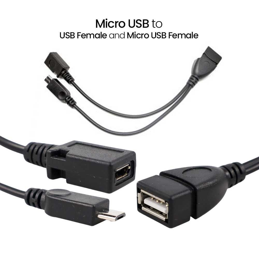 OTG Micro USB เป็น USB Female และ Micro USB Female - A-UOY-02