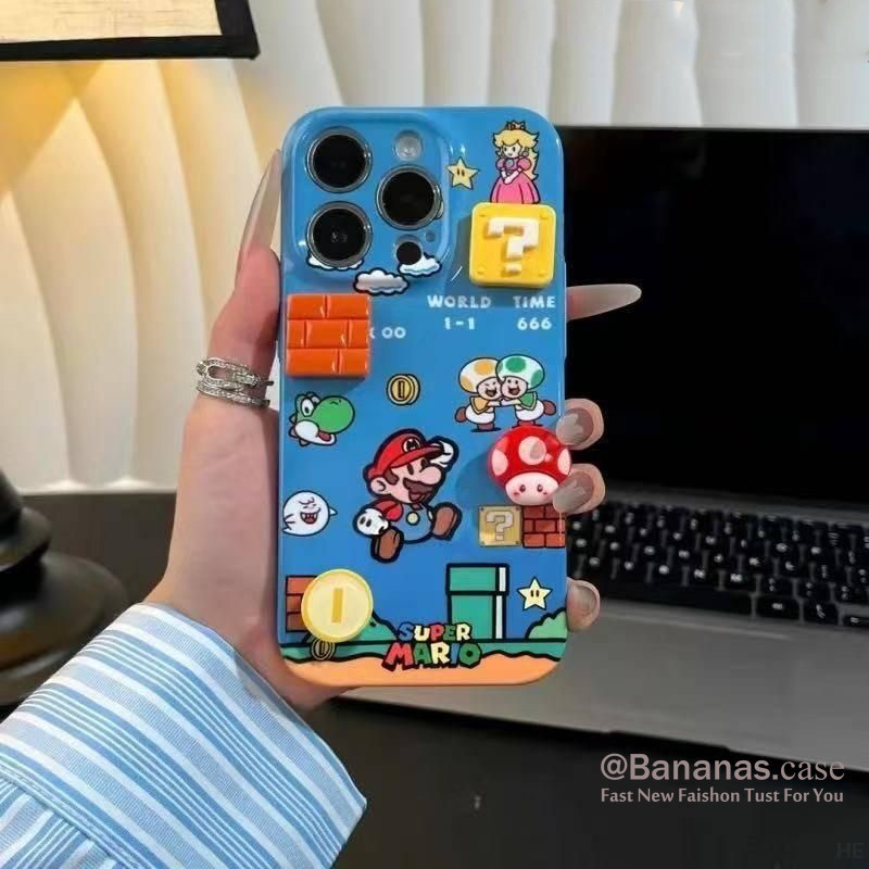 ใช้งานร่วมกับ iPhone 16 15 14 13 12 11 Pro Max X Xr Xs Max 7 8 Plus SE2020 เคสโทรศัพท์ 3D DIY การ์ตูนอะนิเมะ Mario + Mioor Stand Bling Clear ฝาครอบโทรศัพท์ ราคา ถูกที่สุด ดีลบีเคเค แกลเลอรีภาพที่ 6