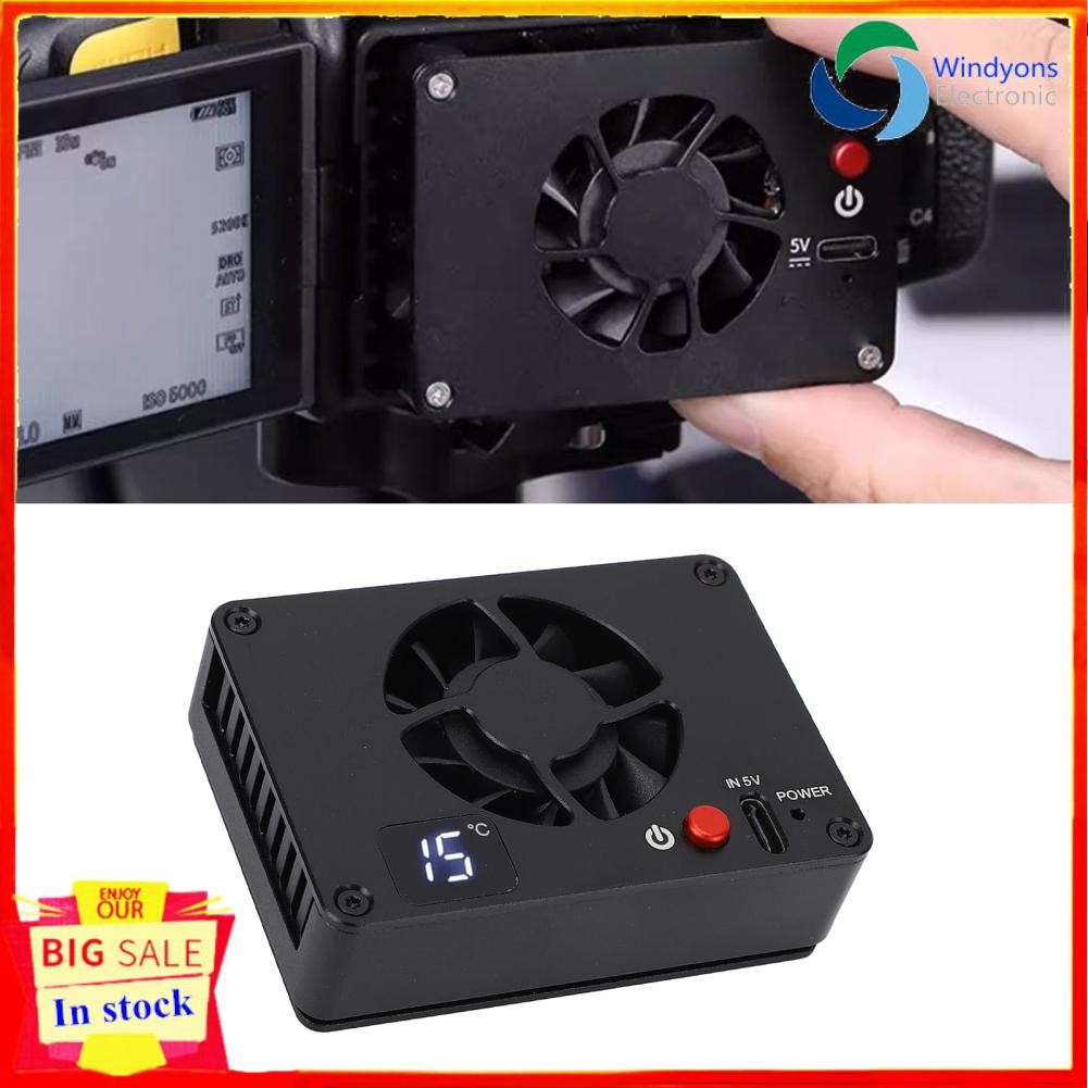 Windyons Windyons Yunseity Camera Cooling Fan Black 12? 30? ระบบควบคุมอุณหภูมิภายนอกสำหรับ A7M4 ZVE1