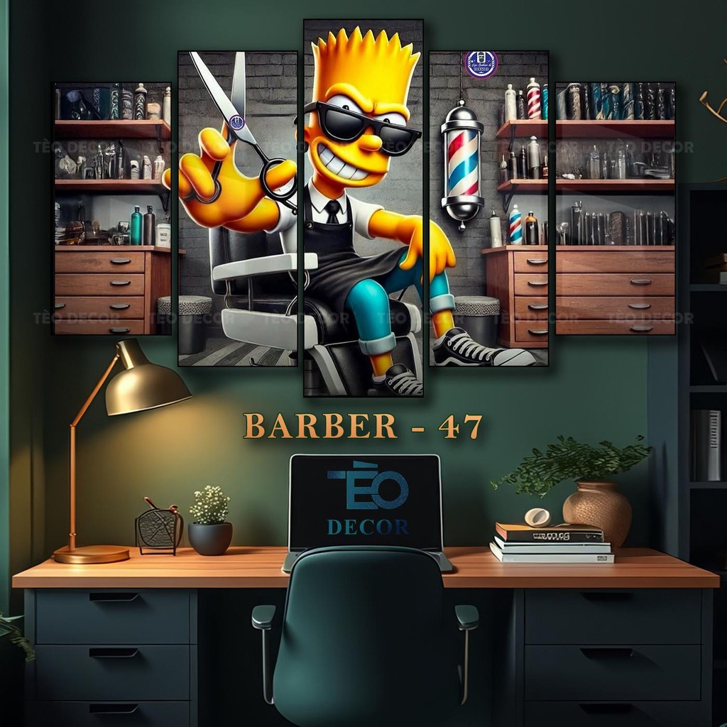BARBER Painting - ร้านทําผม Decor (32- 54) ชุดสติ๊กเกอร์ติดผนังแบบม้วน Formex 5 มม. ตกแต่งสําหรับร้า