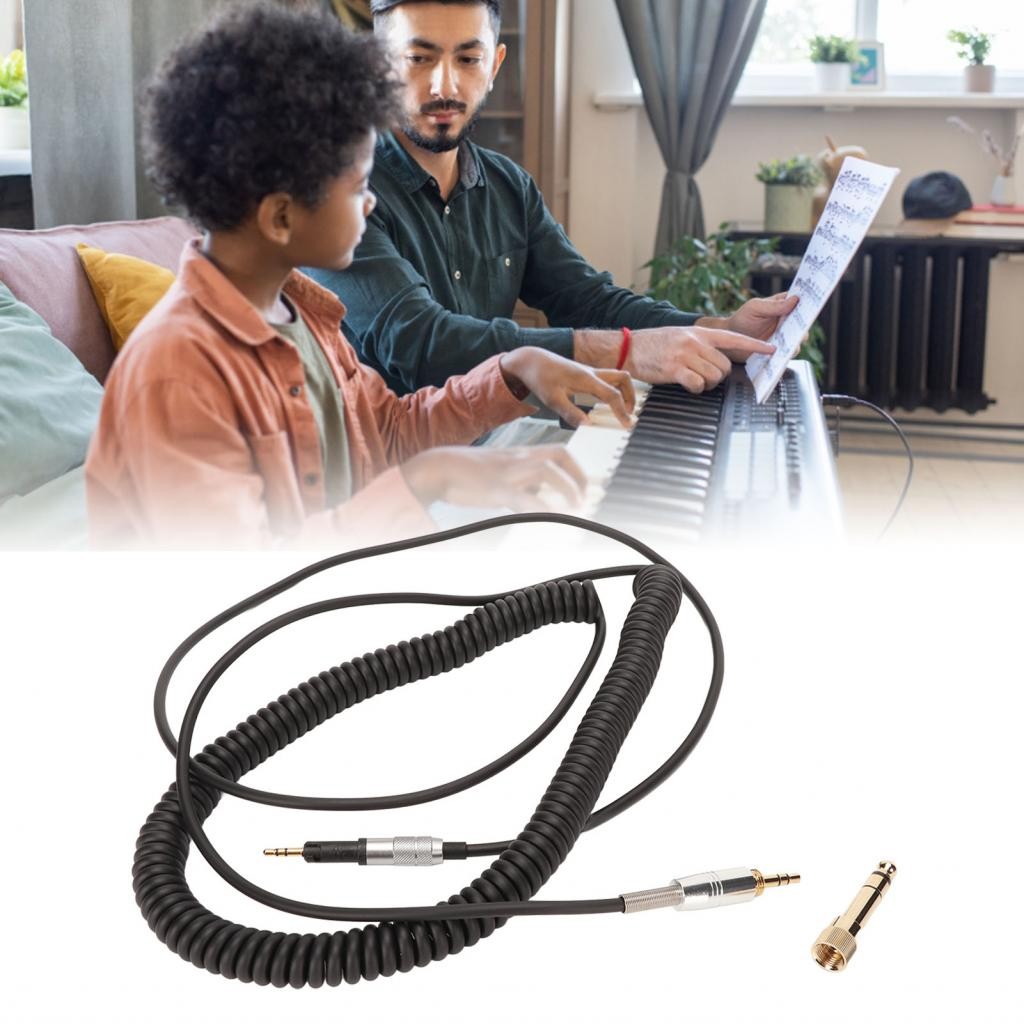 Alwaysonline Tihebeyan HiFi หูฟังสายเคเบิลขดพร้อมการออกแบบแบบยืดหดได้สําหรับ HD6 HD7 HD8 HD515 HD518