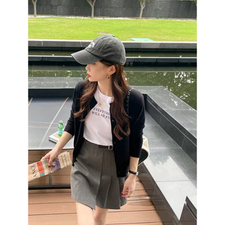 Elves พร้อมส่ง💟’‘C286”เสื้อคลุมคาร์ดิแกรนแขนยาว ผ้าไหมพรม สีสดใส คาวาอี้ ใส่ได้ทุกวัน คาร์ดิแกนไหมพรม 7 สี