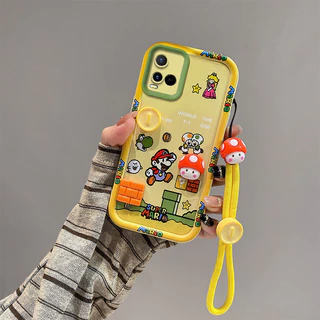 เคส VIVO Y21 Y21S Y21T Y33S Y33T T1X อะนิเมะตัวอักษรสติกเกอร์ตุ๊กตาเคสโทรศัพท์