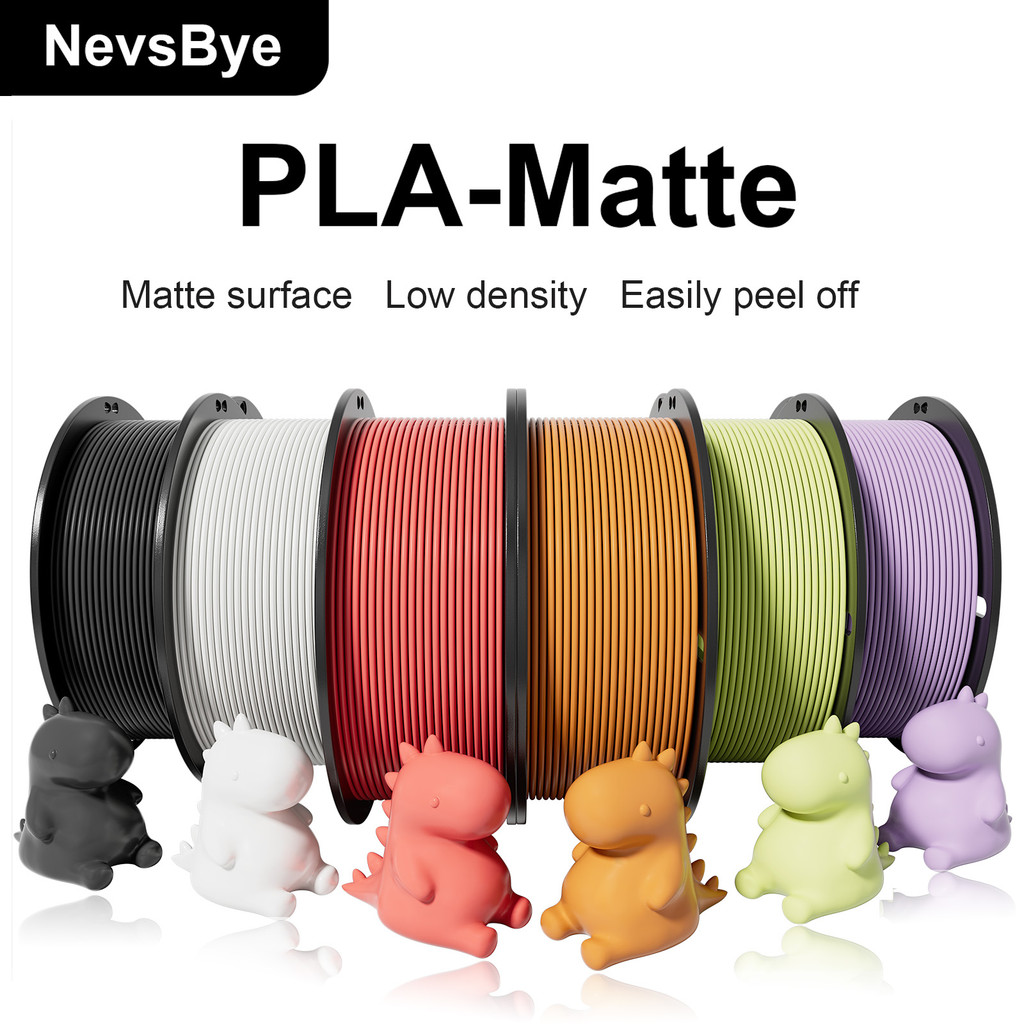 Matte PLA 3D Printer Filament 1.75 mm, Matte Surface & Smooth Printing Filament, 1kg Spool (2.2 lbs), Accuracy +/- 0.02 mm, Compatible with Most 3D Printers