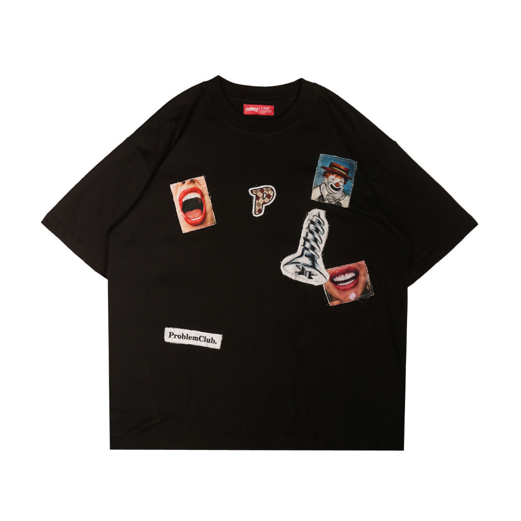 เสื้อยืดโอเวอร์ไซส์ - Bolt Black