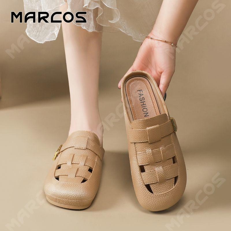 MARCOS รองเท้าแตะแพลตฟอร์มสำหรับผู้หญิง สายรัดแบบปรับได้ มีหัวเข็มขัด พื้นกันลื่น นุ่มสบาย ระบายอากาศดี #05