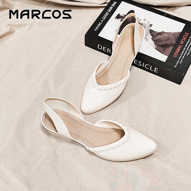 MARCOS รองเท้าแตะสำหรับผู้หญิง ที่มีรองเท้าส้นสูงสไตล์สง่างาม รองเท้าแตะสไตล์ฝรั่งเศสผู้หญิงใหม่  จัดส่ง 24 ชั่วโมง#07