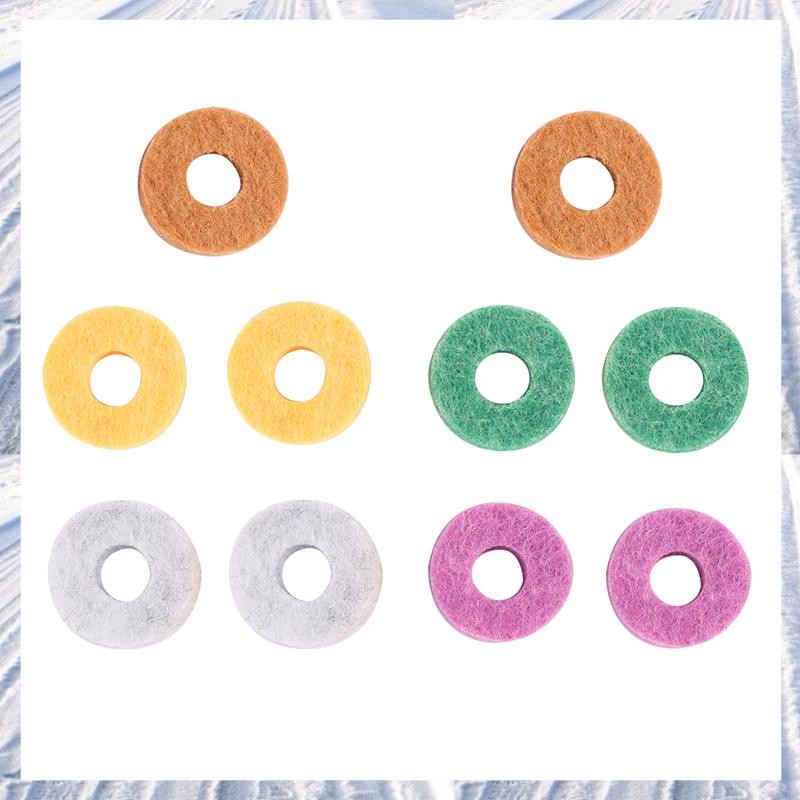 10 ชิ้น/แพ็ค Cymbal Stand Felt เครื่องซักผ้า Pad เปลี่ยนรอบนุ่มสําหรับกลองชุด Cymbals (สีสุ่ม)