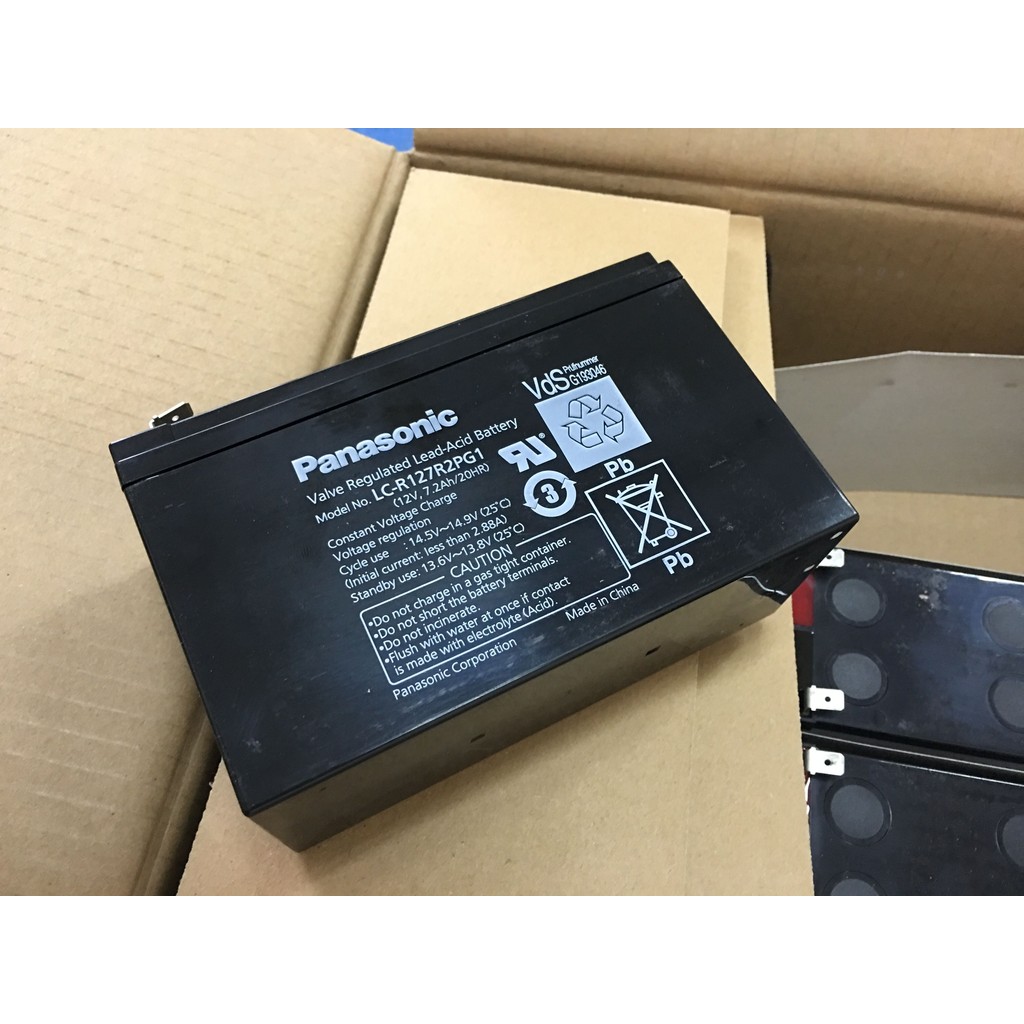 แบตเตอรี่ Panasonic LC-RA127R2T1 12v7.2a การควบคุมการเข้าถึง Mitsubishi ลิฟท์ไฟแบตเตอรี่ 12v7a