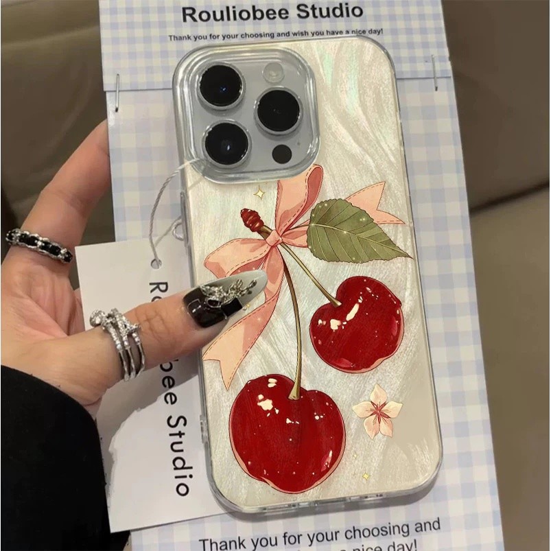 INFINIX Bowknot Cherry เคสโทรศัพท์สําหรับ INFINIXHOT30I HOT30PLAY HOT40 HOT8 HOT9PLAY ITEL RS4 A05S 