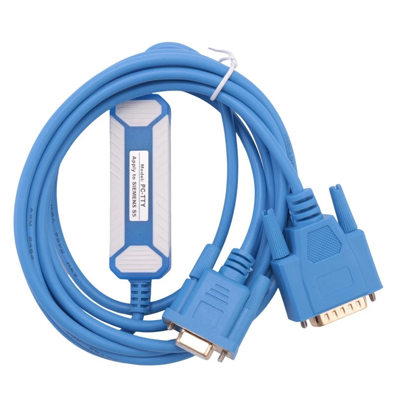 PC-TTY PLC การเขียนโปรแกรมสายการสื่อสารข้อมูลดาวน์โหลดสายเหมาะสําหรับ Siemens S5 Series 6ES 5734-1BD
