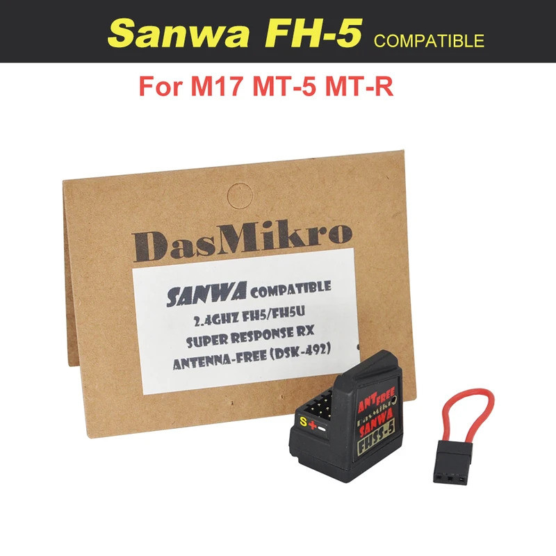 Dasmikro 2.4GHz FHSS-5 DSK-492i 4 Channel SSL Telemetry Receiver พร้อม ANTENNA-FREE สําหรับ Sanwa FH