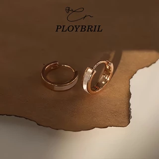 PLOYBRIL ต่างหูห่วง ระดับไฮเอนด์ แฟชั่นเรียบง่าย ผู้หญิง เข้ากับทุกชุด อินเทรนด์ สไตล์เกาหลี E095