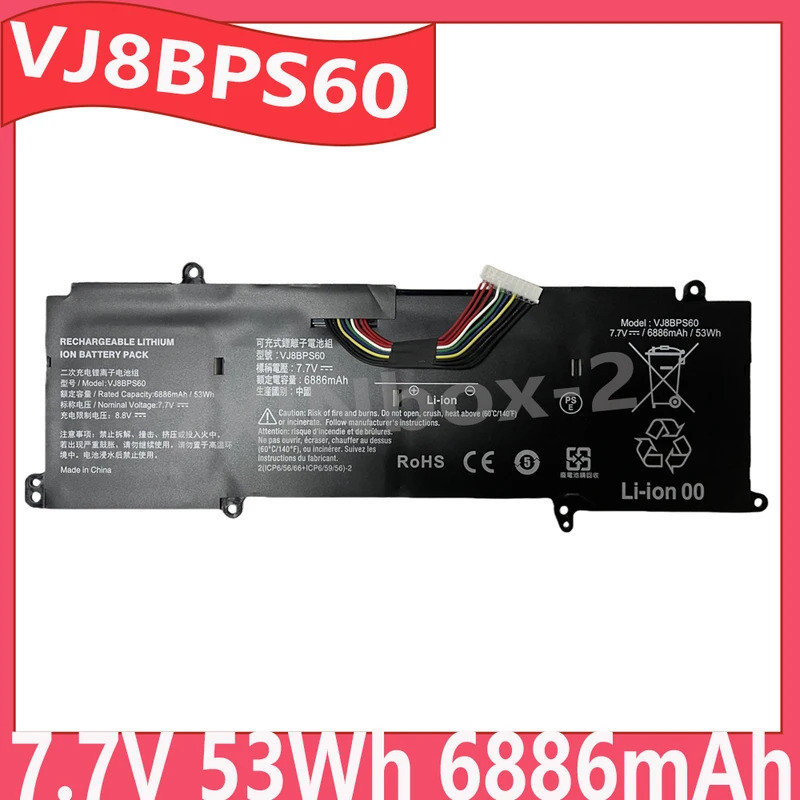 VJ8BPS60 7.7V 53Wh 6886mAh แบตเตอรี่แล็ปท็อปสําหรับ Sony 2021 SX14, SX14 VJS144X0111K Series โน้ตบุ๊