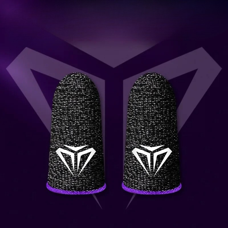 Shezi S02 ปลอกนิ้วสําหรับเล่นเกม 2 คู่ Super Conductive Silver Fiber 0.3 มม.บางเฉียบป้องกันเหงื่อสํา