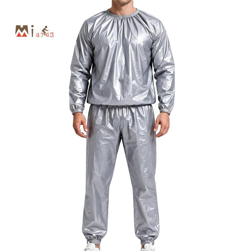 Mi4743Heavy Duty Fitness ลดน้ําหนักเหงื่อซาวน่าชุดออกกําลังกายยิม Anti-Rip