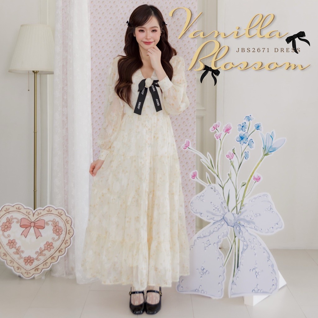 #JBS2671 Vanilla Blossom Dress Joobs studio