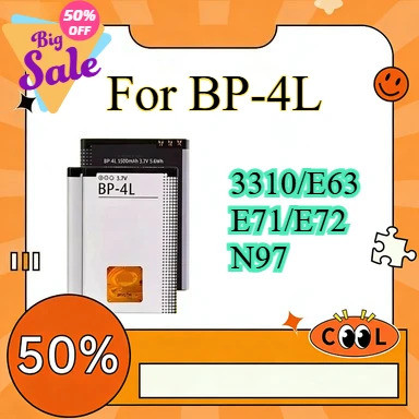 เข้ากันได้กับแบตเตอรี่ Nokia BP-4L สําหรับ 3310/E63/E71/E72/N97 1500mAh