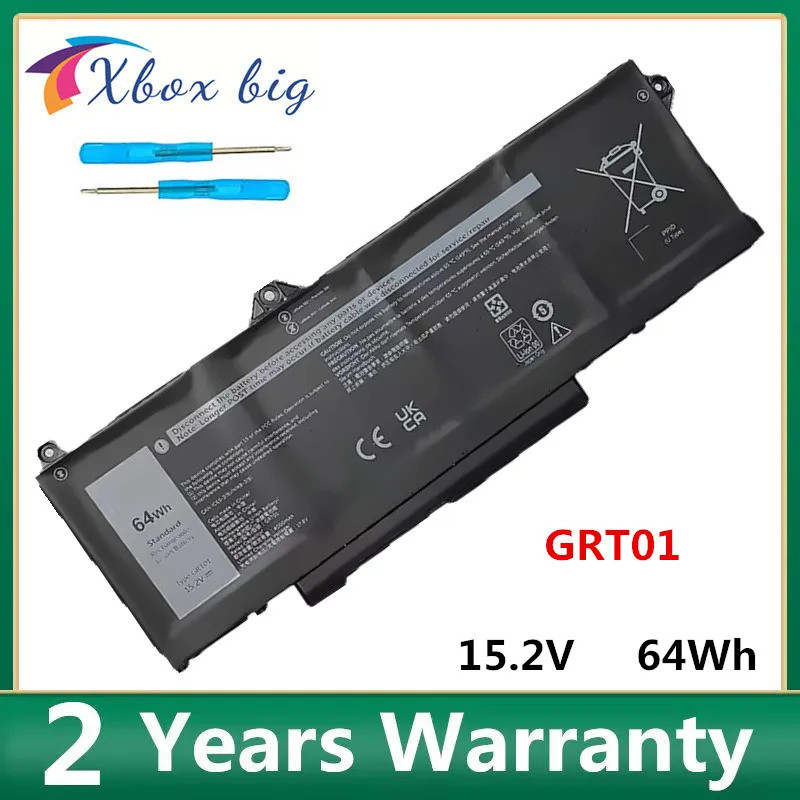 15.2V 64Wh GRT01 แบตเตอรี่แล็ปท็อปสําหรับ Dell Latitude 5421 5431 5521 5531 Precision 3561 3470 3561