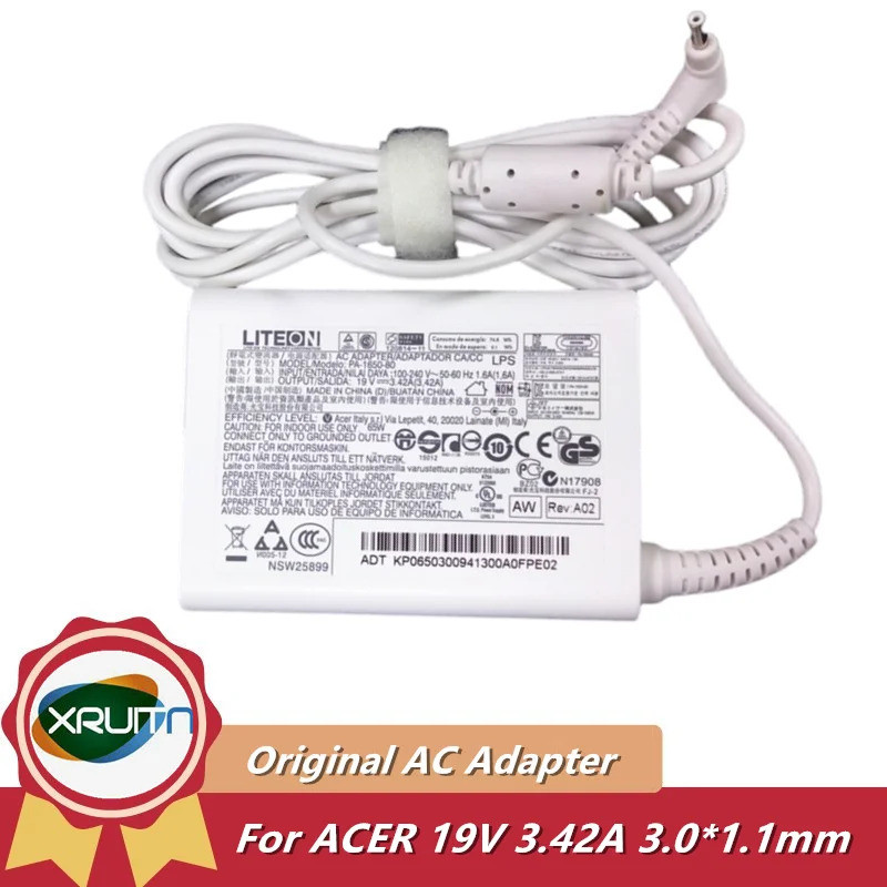 ของแท้ LITEON PA-1650-80 19V 3.42A 65W สําหรับ Acer Chromebook C720 C720P C740 C810 แล็ปท็อปแหล่งจ่า