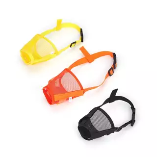 【Pet Zap】 พร้อมส่ง ที่ครอบปากสุนัข กันกัดกันกินมั่ว ปรับสายได้ บุหนานุ่มสบาย ระบายอากาศ กินน้ำได้ S M L XL CW-113