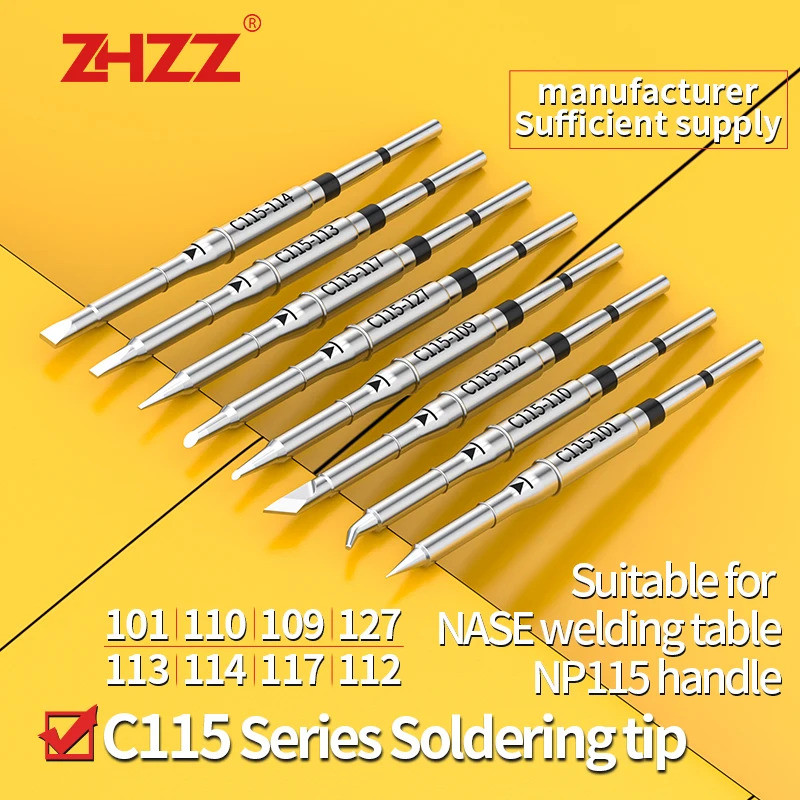 OEM C115 หัวแร้งเคล็ดลับ C115-101 109 110 112 113 114 117 127 แกนความร้อนใช้งานร่วมกับ JBC สถานีบัดก
