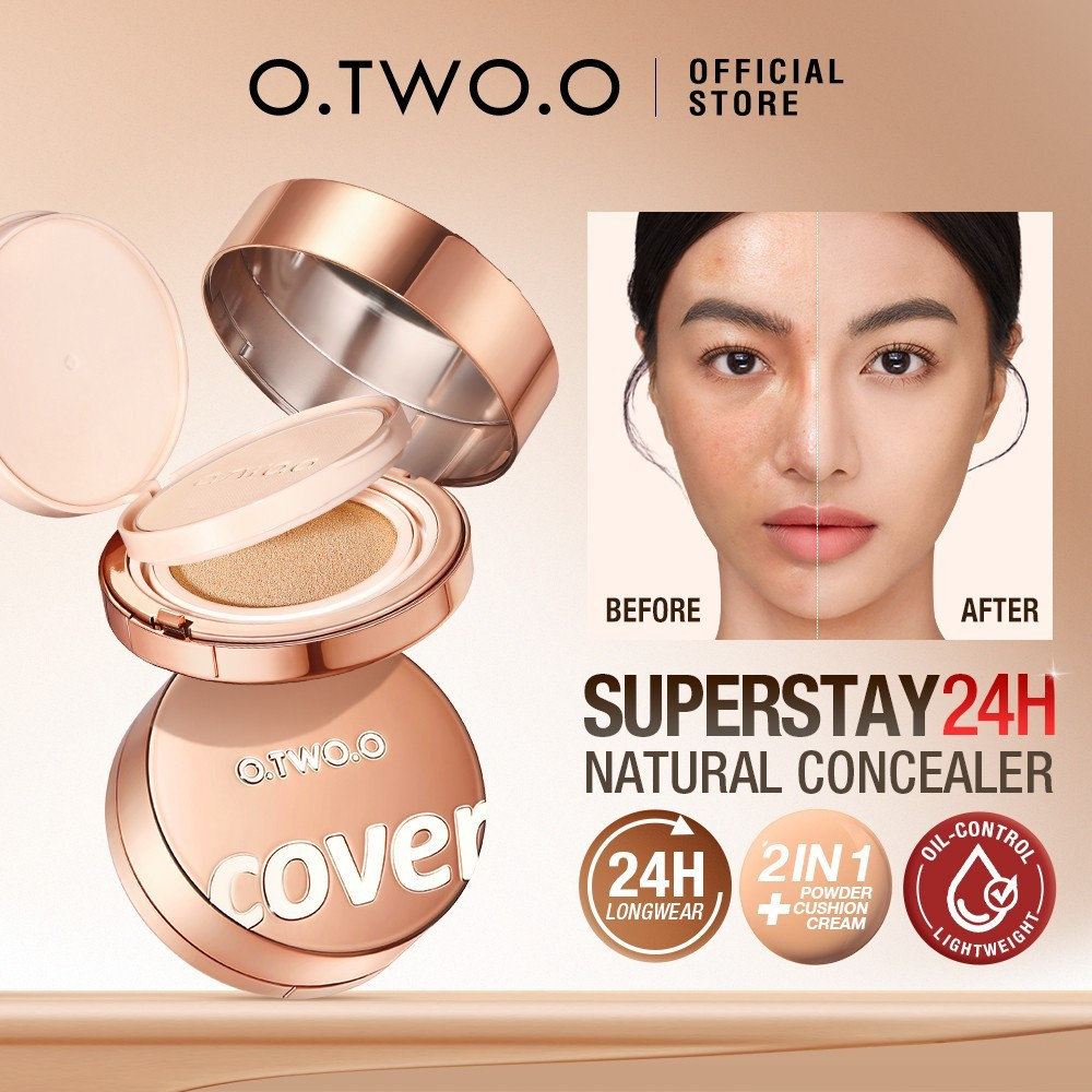 O.TWO.O Soft Focus Foundation & Setting Powder Face แต่งหน้ากันน้ําติดทนนาน Oil-Control Matte Smooth