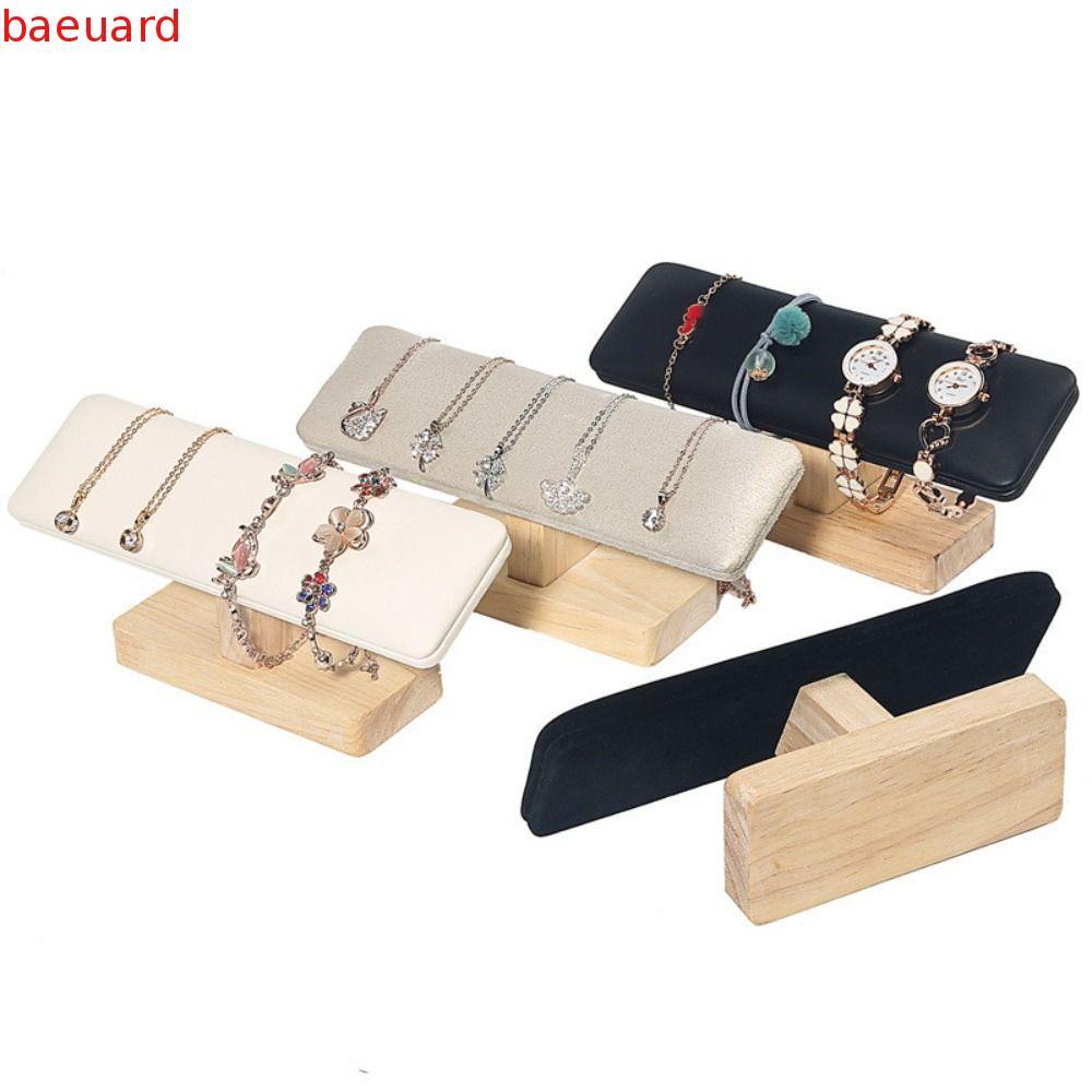 BAEUARD ขาตั้งสร้อยข้อมือ,นาฬิกาจอแสดงผลเครื่องประดับชั้นเดียวผู้ถือโซ่,ประณีตแนวตั้ง T-bar เครื่องประดับไม้ Organizer Bar Headband
