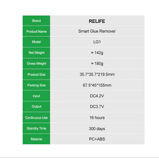 เครื่องถอดกาวหน้าจอ RELIFE LG1 เครื่องถอดกาวหน้าจอมือถือ 3 Speed ถอดกาว OCA ไฟฟ้า อุปกรณ์ถอดกาว curved screen