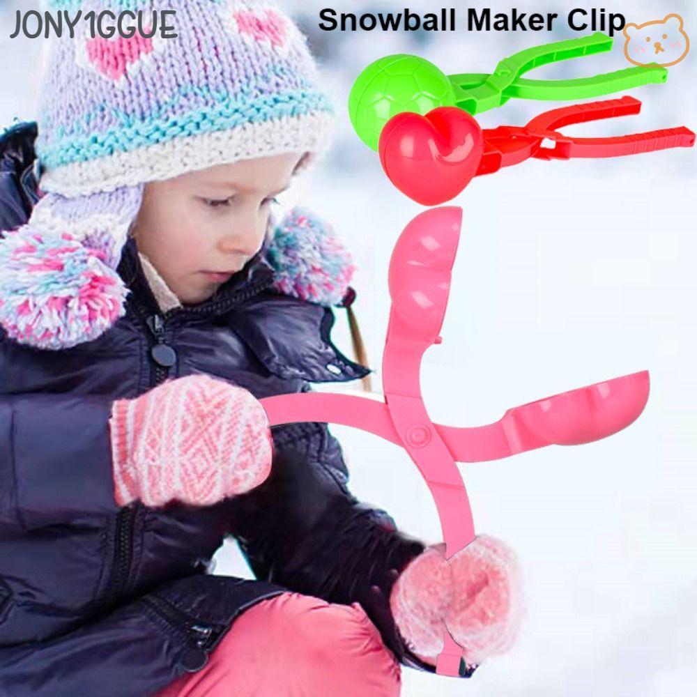 JONY1GGUE Heart Snowflake Duck Shape คลิปแหนบ,กลางแจ้งพลาสติก Snowball Maker คลิป,คุณภาพสูง Multistyles ทราย Snow Ball แม่พิมพ์ของเล่นเด็กผู้ใหญ่