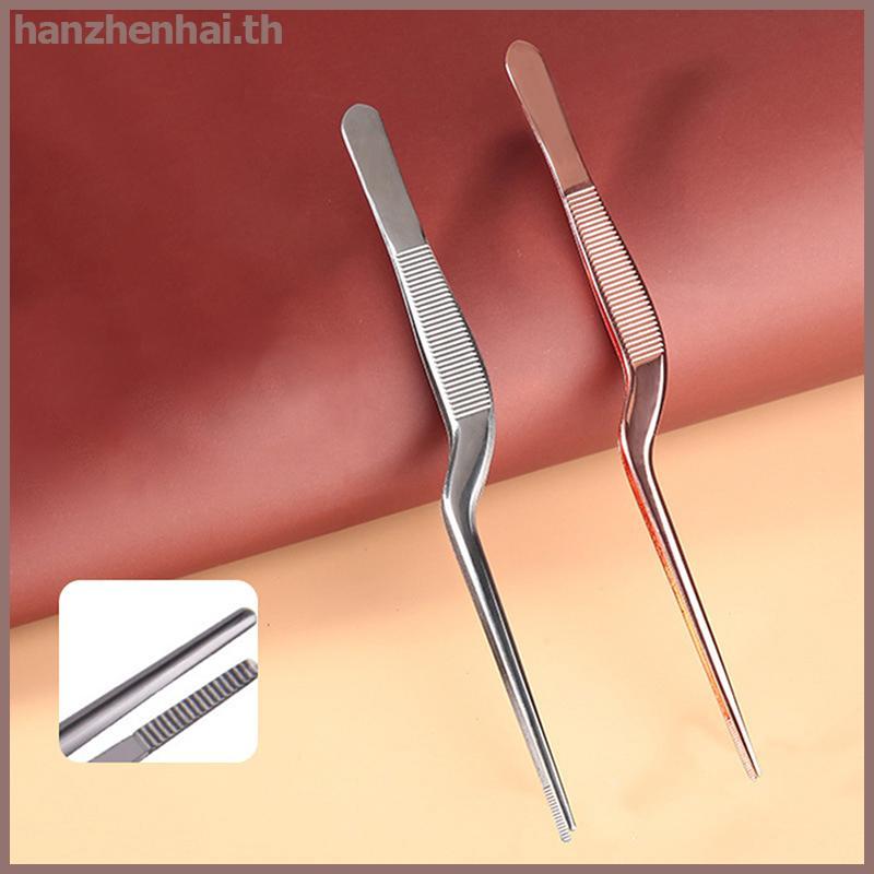 HANHAI หูจมูก Earpi Wax Removal Forceps มุม Clamp จมูกเครื่องมือโค้ง Earwax แหนบคลิป Eyelash Remover ทําความสะอาดแหนบ TH