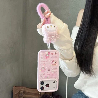 เคสหนังสำหรับ iPhone 15 Pro Max 16 Plus 13 12 Pro 11 X/Xr/Xs/Xs Max 14 17 Air สัมผัสนุ่ม ลายคิตตี้น่ารัก วัสดุหนา