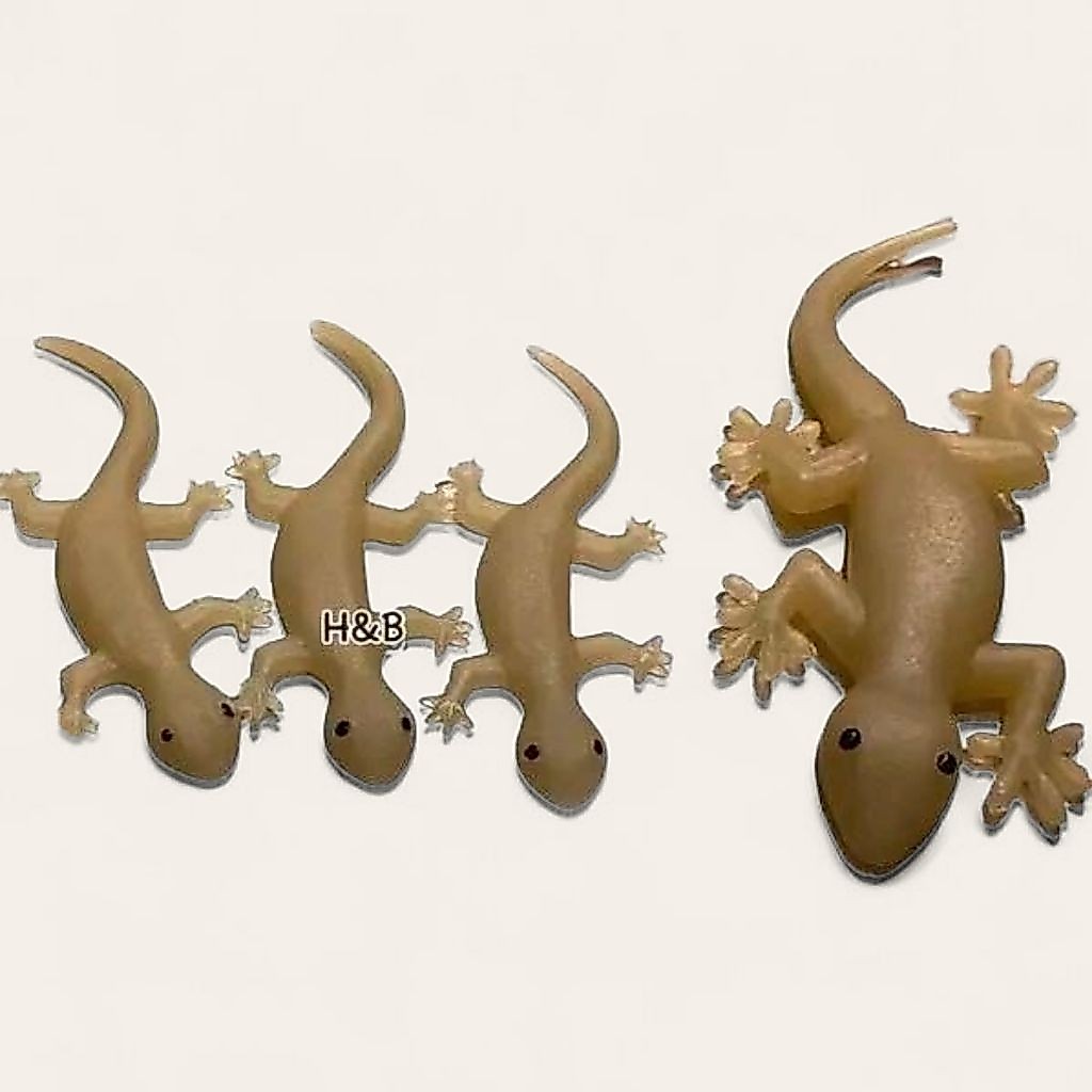 จิ้งจกปลอม​ จิ้งจกยาง (6ตัว) ของเล่นแมว ของเล่นแกล้งคน Lizard จิ้งจก ตุ๊กแก