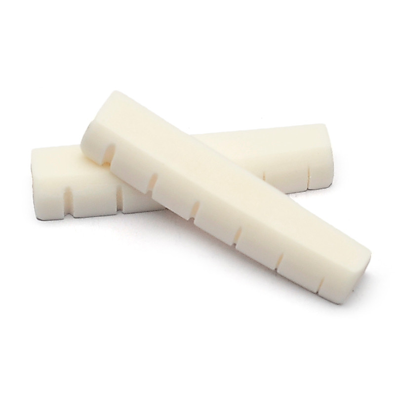 5 ชิ้นกีตาร์ Nut Slotted จริงกระดูก 6 String LP Bone Nuts สําหรับกีตาร์ไฟฟ้า 42X6X8.5 มม.