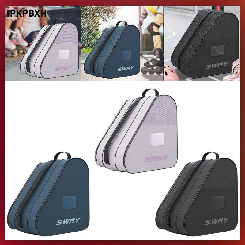 MagiDeal Skate Bag, Skate Shoes Carrying Bag, Three Pockets, Large Capacity, Breathable, with Adjustable Shoulder Strap