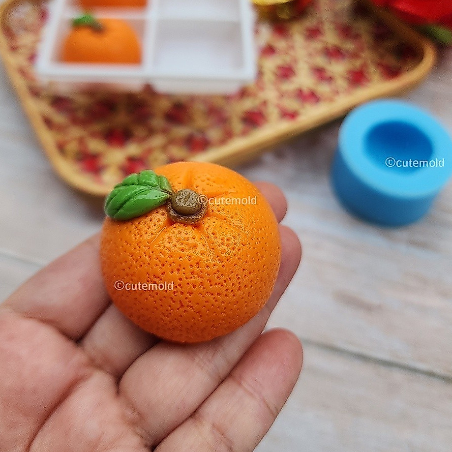 พร้อมส่ง // แม่พิมพ์ ฟองดอง ส้ม กลาง (F83)