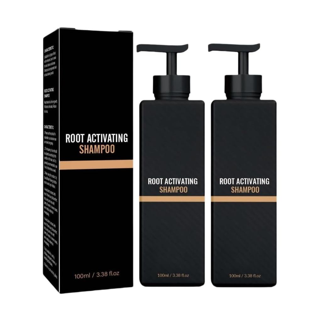 Root Activator Shampoo, Natural Hair Regrōwth Shampoos for Men Women 2 ขวด (100ml/1 ขวด) Z6XC