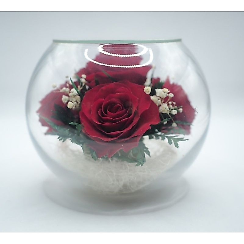 ดอกไม้อบแห้งใส่แก้ว Dried Flower in Glass BS model