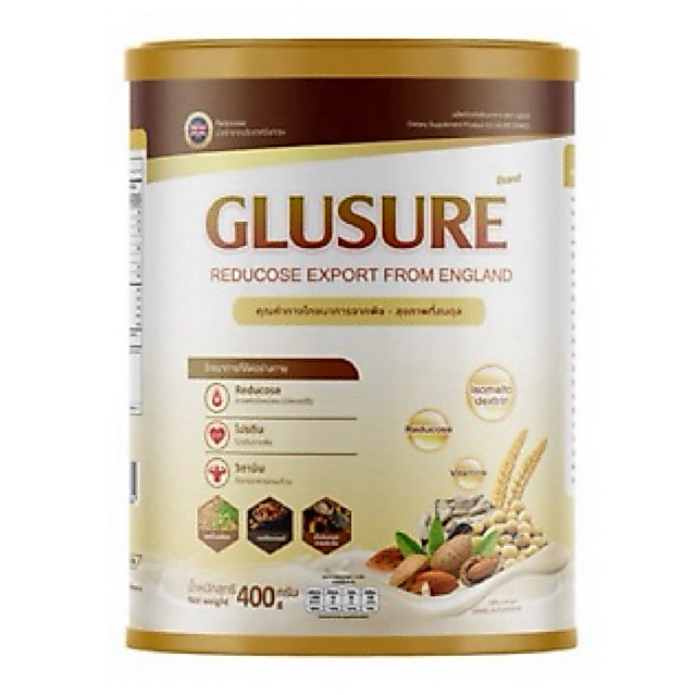 Glusure กลูชัวร์ นมธัญพืชเพื่อสุขภาพ 400g