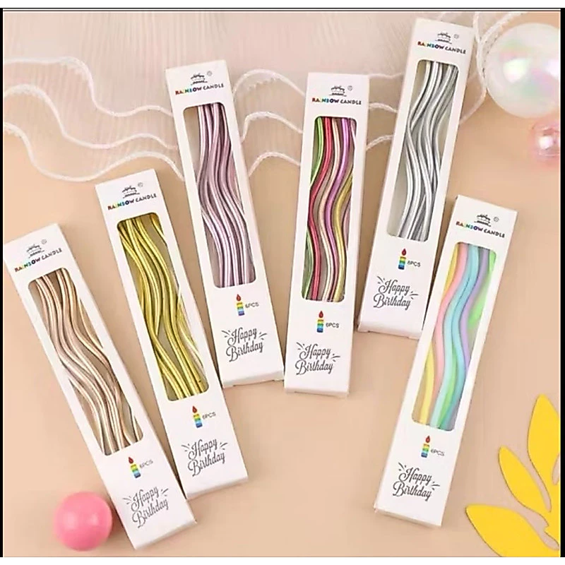 เทียนเกลียวเกาหลี 1 กล่อง (6 แท่ง) จัดส่งยอด50บาทนะคะ