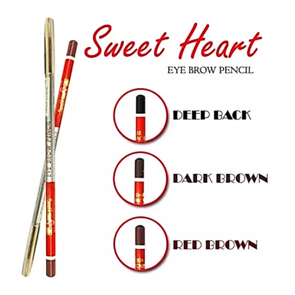 (มีส่งด่วน)Sweet Heart Eye Brow Pencil (รุ่นสลิม) ดินสอเขียนคิ้ว ขนาดเล็ก เขียนง่าย 1 เเท่ง