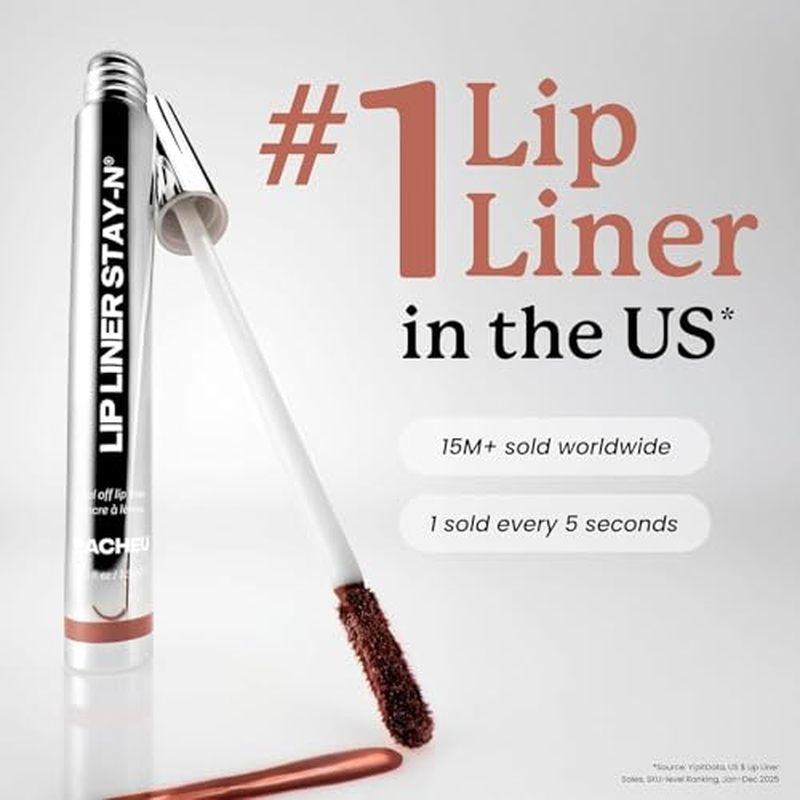 Sacheu STAY-N Peel Off Lip Stain Lip Liner, Long Lasting Waterproof Transfer-Proof Matte Lip Tint In