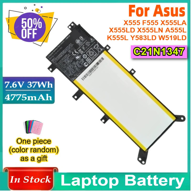 แบตเตอรี่แล็ปท็อป C21N1347 สําหรับ Asus X555 F555 X555LA X555LD X555LN A555L K555L Y583LD W519LD K55