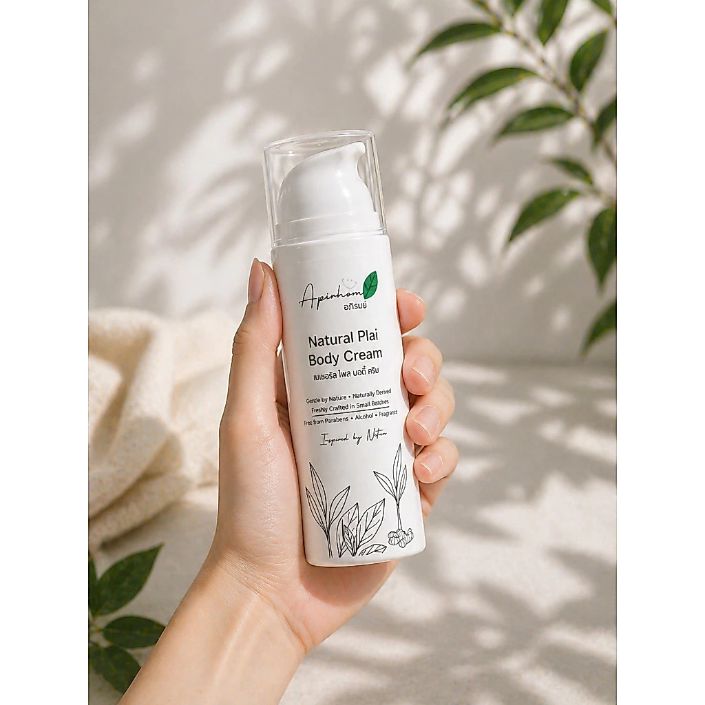 Apirhom Natural Plai Body Cream 120g ครีมนวดผิวกาย ผ่อนคลาย หลังจากทำงานหนัก นวดก่อนนอน ผ่อนคลาย สบาย