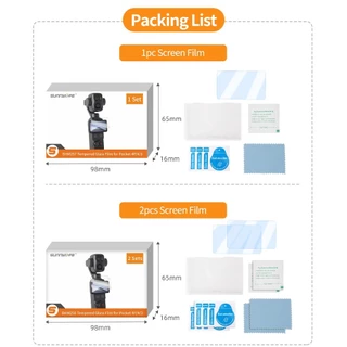 สําหรับ DJI POCKET4P/4/3 HD ฟิล์มนิรภัยป้องกันการระเบิดและรอยขีดข่วนฟิล์มป้องกันหน้าจอกระเป๋ากล้องอุปกรณ์เสริมที่จําเป็น