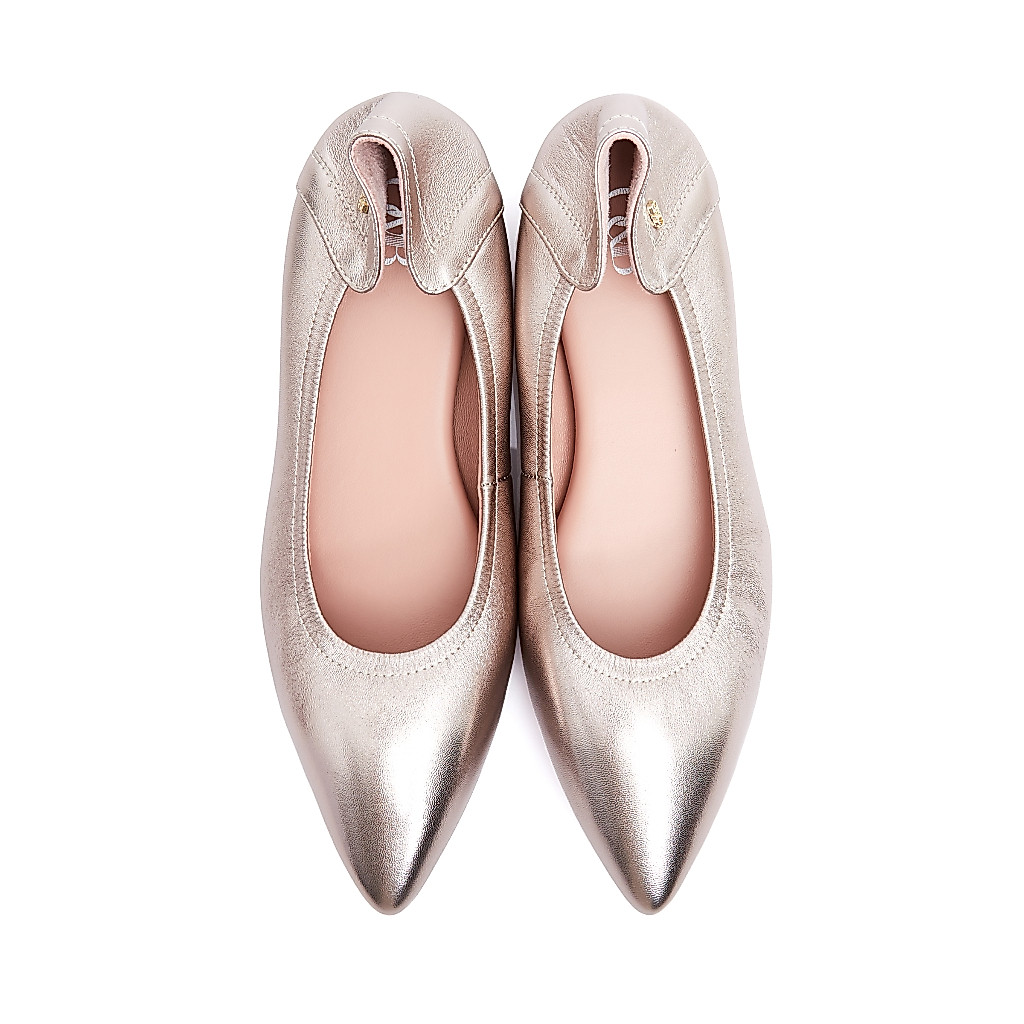 O&B รองเท้าหนังแท้ รุ่น HEPBURN DEAR IN CHAMPAGNE-11277CS00010F_C5CPMT