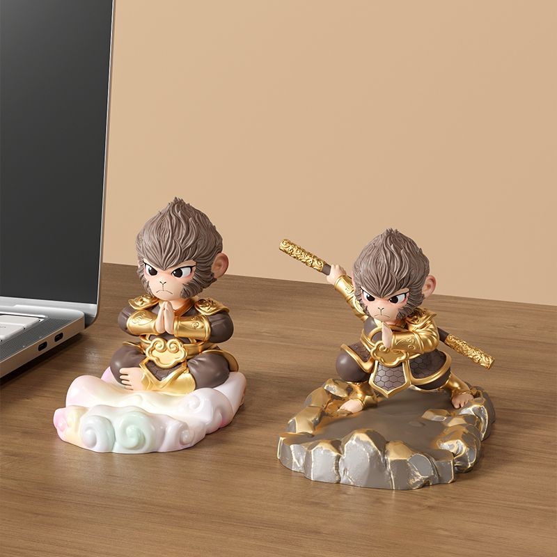 Black Myth Goku ขาตั้งโทรศัพท์มือถือเดสก์ท็อปที่ไม่ซ้ํากัน High-value Office Workplace ตกแต่ง Decomp