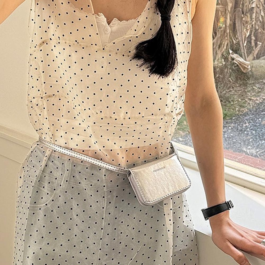 Mini Crossbody Bag Korean Idol Small Card Storage Bag กระเป๋าคาดเอว Crossbody Mini Bag Belt Women H9
